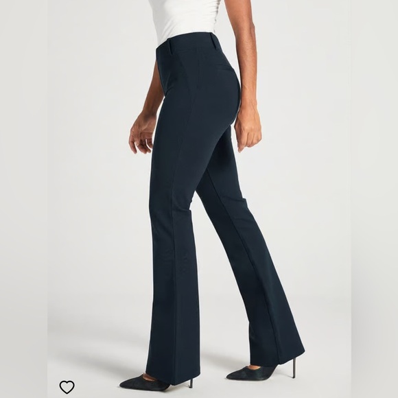 Betabrand Women’s Classic Dress Pant Yoga Pant Bootcut Navy Size L - Picture 13 of 13